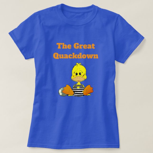 T-shirt Canard de prison drôle Le Grand Quackdown (Design devant)