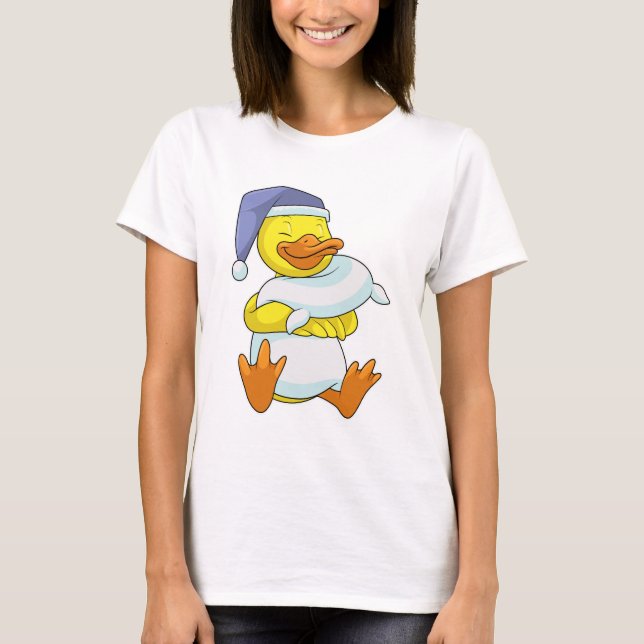 T-shirt Canard dormant avec casquette (Devant)