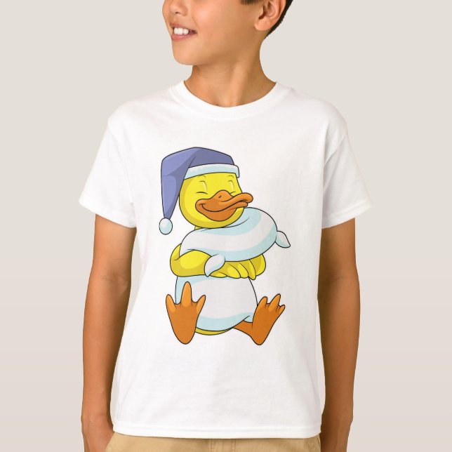 T-shirt Canard dormant avec casquette (Devant)