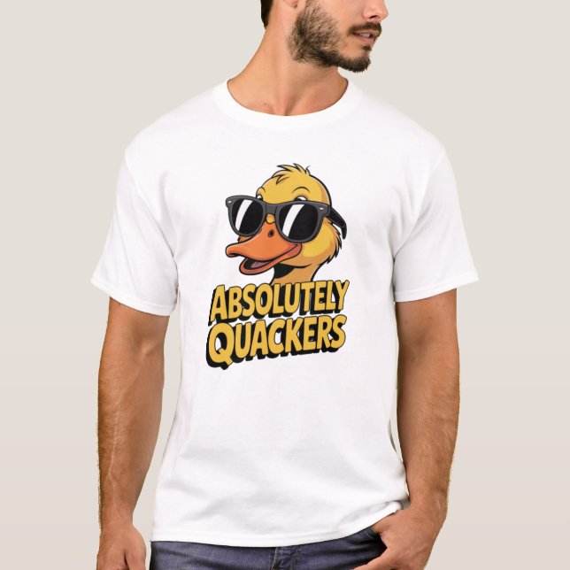 T-shirt Canard Drôle Absolument Fou (Devant)
