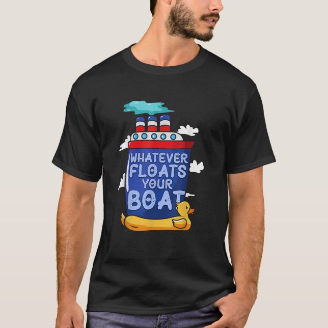 T-shirt Canard Drôle Flottant Tugboat Peu Importe Ce Qui F (Devant)