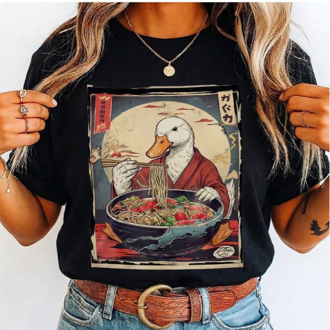 T-shirt Canard drôle mangeant des ramen japonais pour les  (Créateur téléchargé)