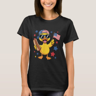 T-shirt Canard drôle patriotique Drapeau Usa 4 juillet Hot