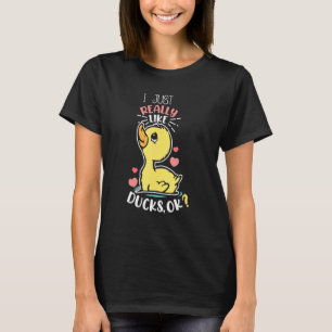 T-shirt Canard en caoutchouc Canards Oiseau Chasse Canard