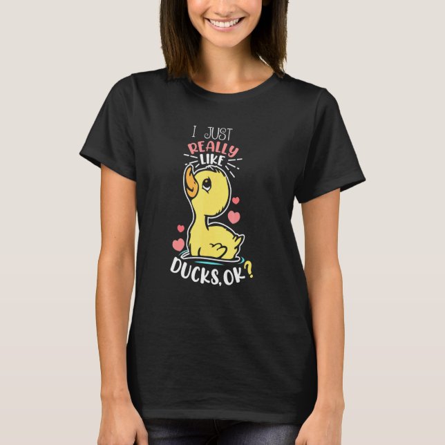 T-shirt Canard en caoutchouc Canards Oiseau Chasse Canard  (Devant)