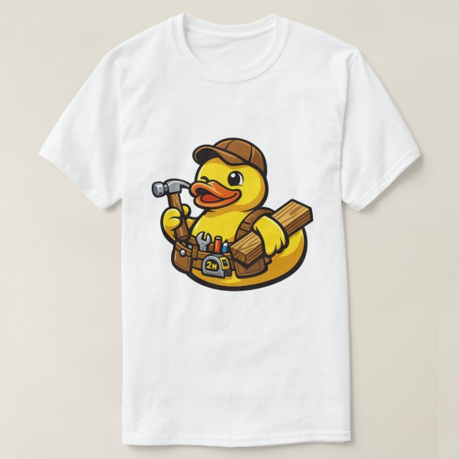 T-shirt Canard en caoutchouc charpentier (Design devant)