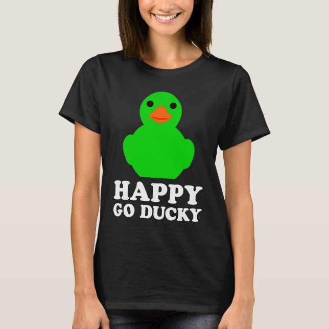 T-shirt Canard en caoutchouc cool Amoureux Ducky chanceux  (Devant)