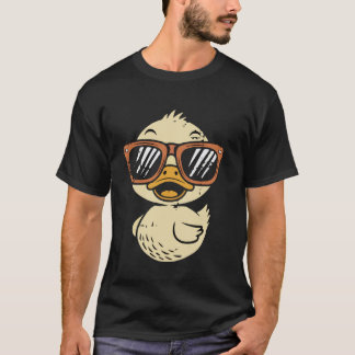 T-shirt Canard en caoutchouc cool avec lunettes de soleil 