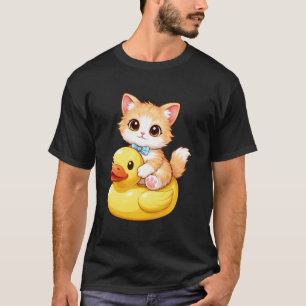 T-shirt Canard en caoutchouc de chat mignon