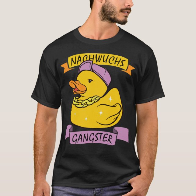 T-shirt Canard en caoutchouc de gangster, petit bandit, an (Devant)