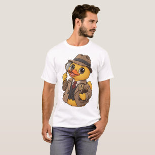 T-shirt Canard en Caoutchouc Détective Édition Vintage