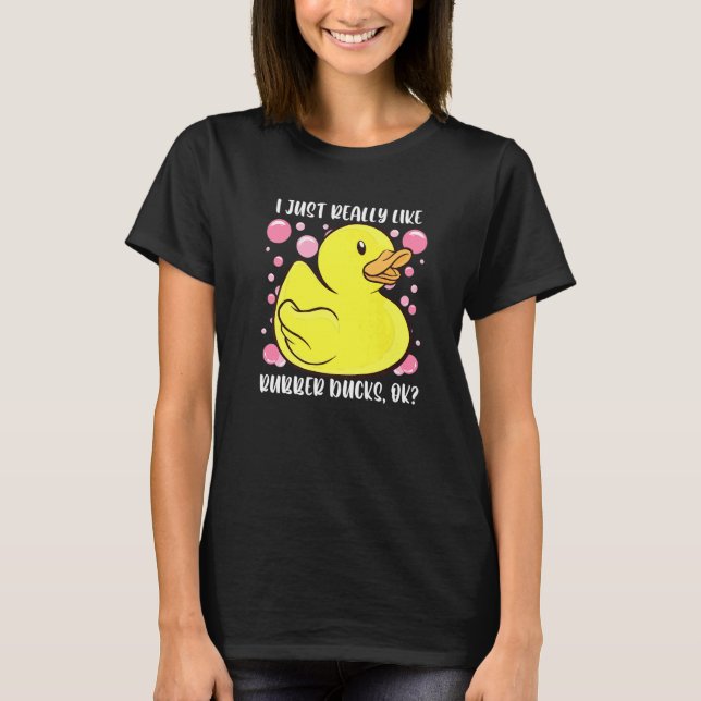 T-shirt Canard En Caoutchouc J'Aime Vraiment Les Canards E (Devant)