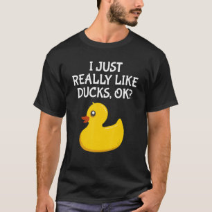 T-shirt Canard En Caoutchouc J'Aime Vraiment Les Canards O