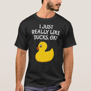 T-shirt Canard En Caoutchouc J'Aime Vraiment Les Canards O