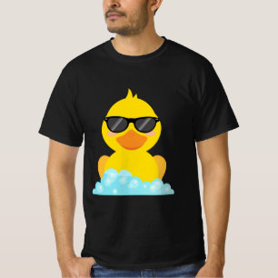 T-shirt Canard en caoutchouc jaune avec lunettes de soleil