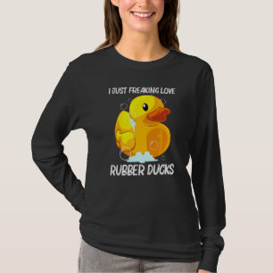 T-shirt Canard en Caoutchouc Mignon Pour Hommes Femmes Enf