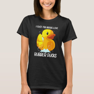 T-shirt Canard en Caoutchouc Mignon Pour Hommes Femmes Enf