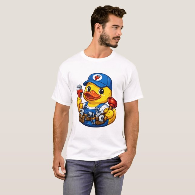 T-shirt Canard en caoutchouc plombier (Devant entier)