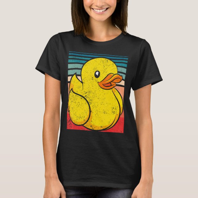 T-shirt Canard en caoutchouc rétro (Devant)