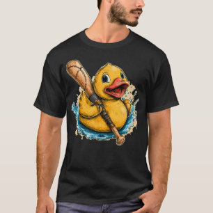 T-shirt Canard en caoutchouc riant avec costume de batte d