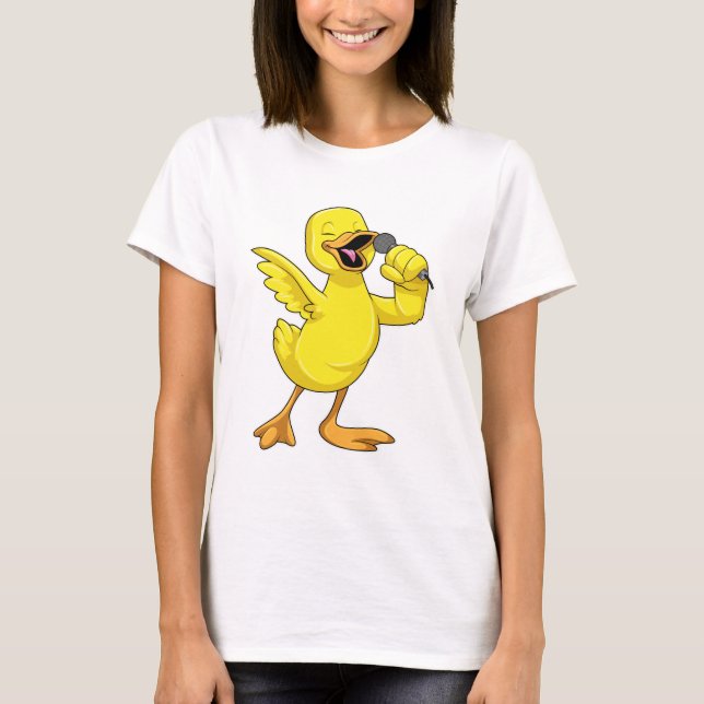 T-shirt Canard en chanteur avec microphone (Devant)