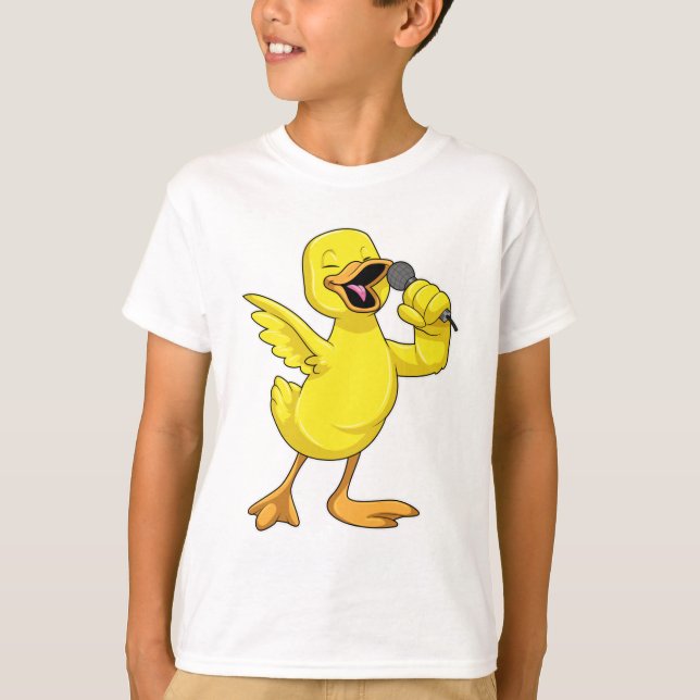T-shirt Canard en chanteur avec microphone (Devant)