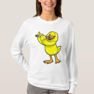 T-shirt Canard en musique avec Flûte