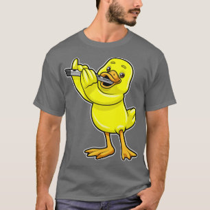 T-shirt Canard en musique avec Flûte