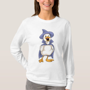T-shirt Canard en Sorcière avec Chapeau