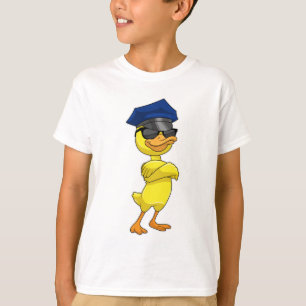 T-shirt Canard en tant qu'officier de police avec casquett