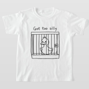 T-shirt Canard énervé Got Too Silly Humour en Cage