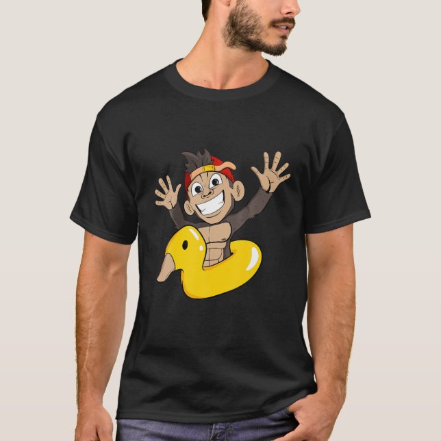 T-shirt Canard flottant de singe (Devant)
