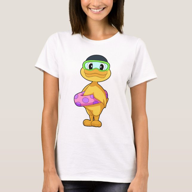 T-shirt Canard gonflable flottant d'été (Devant)