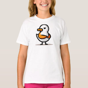 T-shirt Canard Grincheux Masque de Dessin Animé Minimalist