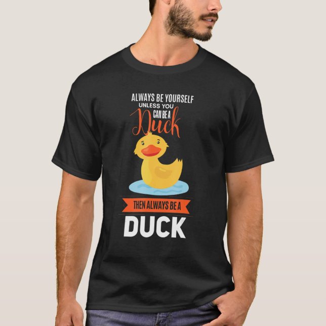 T-shirt canard humain dire citation conception (Devant)