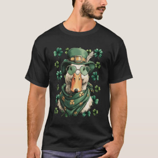 T-shirt Canard Irlandais avec Lunettes de Soleil Cœurs Trè