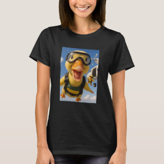 T-shirt Canard Jaune Amateur d'Animaux Plongée dans le Cie