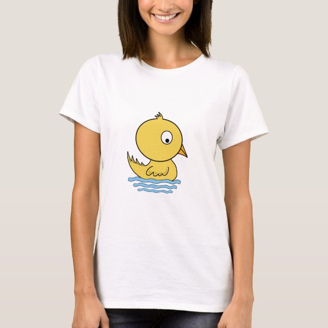 T-shirt Canard jaune de bande dessinée (Devant)