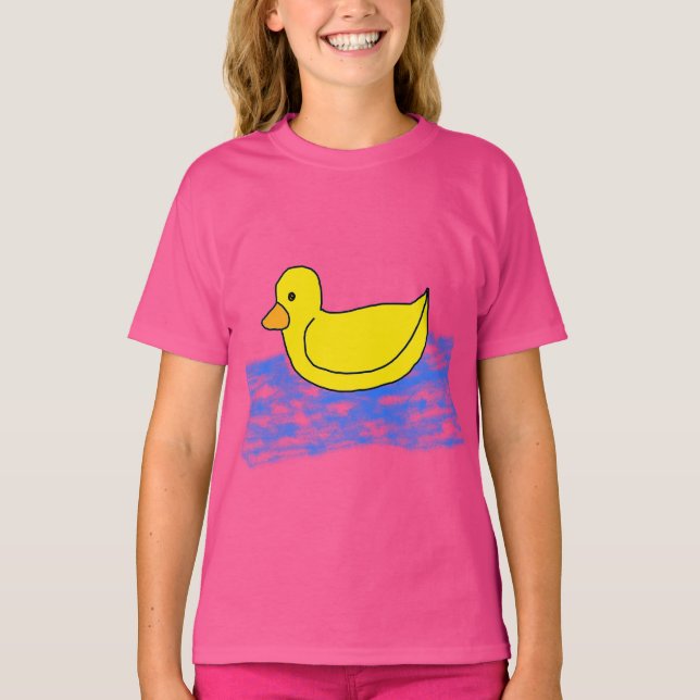 T-shirt canard jaune mignon (Devant)