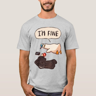 T-shirt Canard: "Je vais bien" – L'affiche de mème la plus