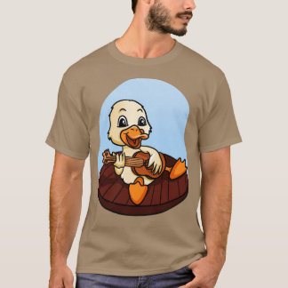 T-shirt Canard Jouer Guitare