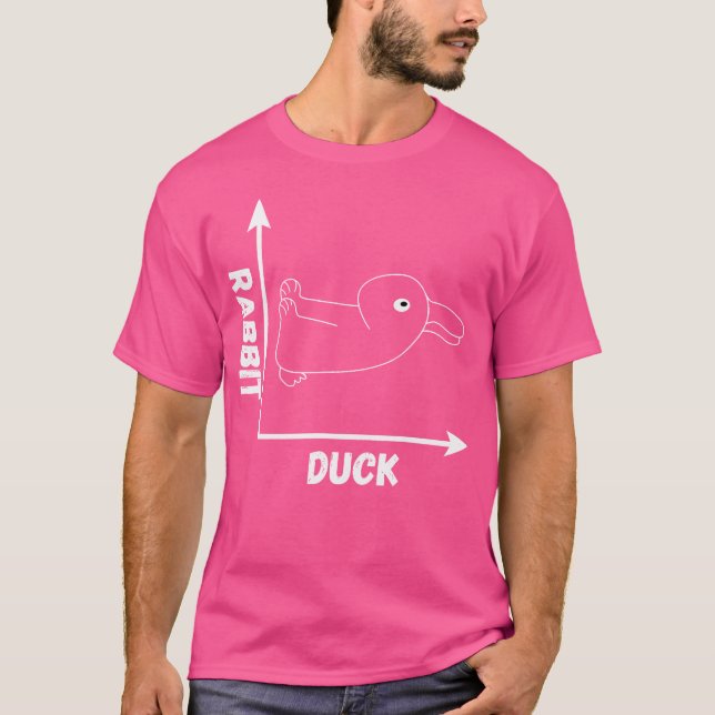 T-shirt Canard Lapin de Wittgenstein Illusion d'optique Ph (Devant)