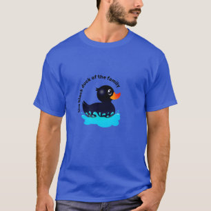 T-shirt Canard noir en caoutchouc - "canard noir de la fam
