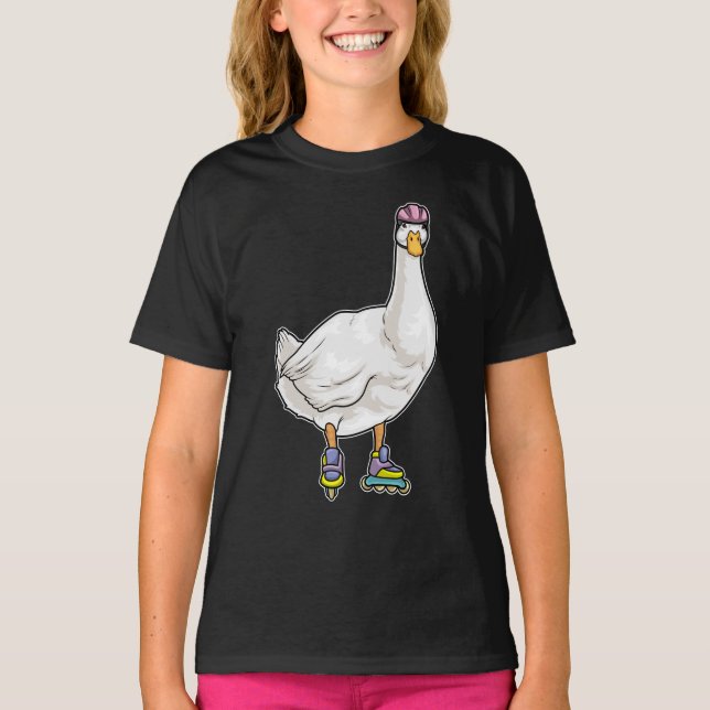 T-shirt Canard Patinage en ligne Patins à rouleaux (Devant)