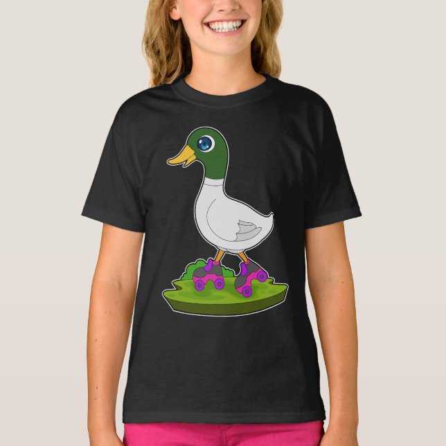 T-shirt Canard Patinage en ligne Patins à rouleaux (Devant)
