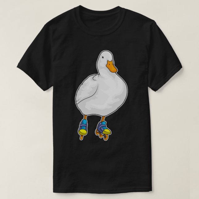 T-shirt Canard Patinage en ligne Patins à rouleaux 1 (Design devant)