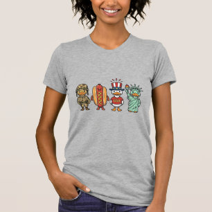 T-shirt Canard patriotique et chemise vectorielle vintage
