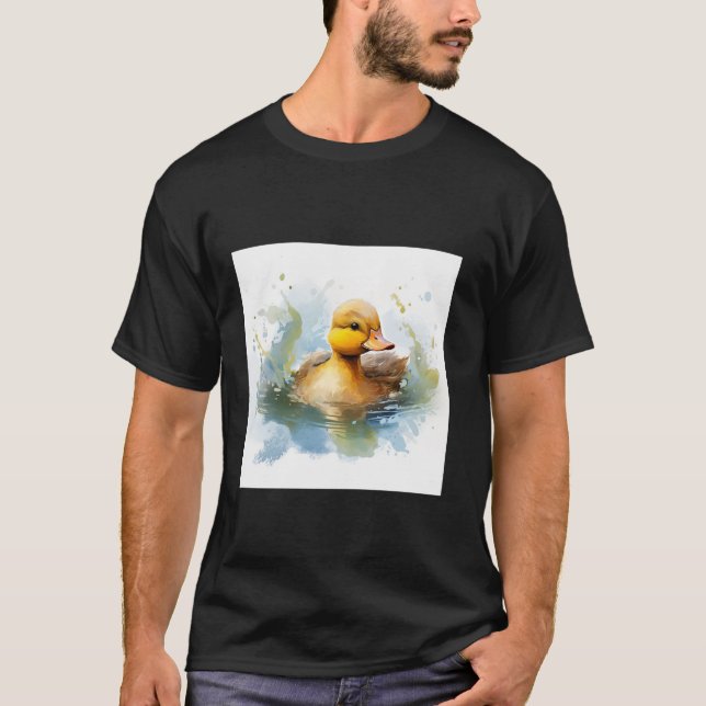 T-shirt canard rétro Pintail Canard Cute Canard Canard Aqu (Devant)