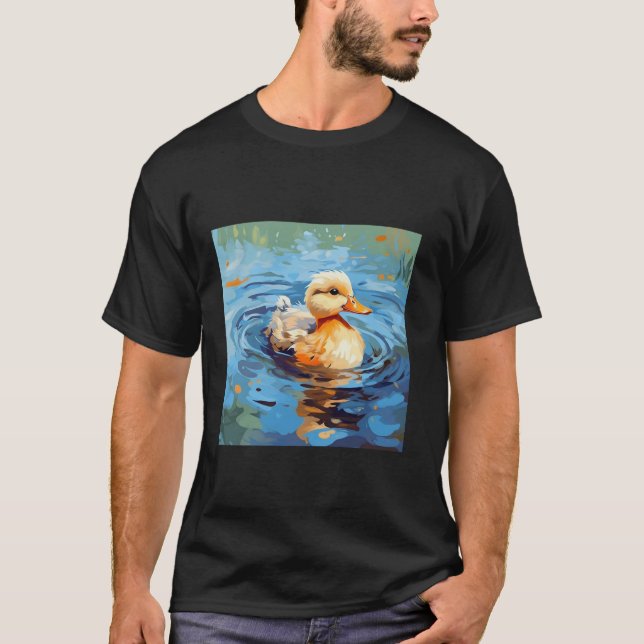 T-shirt canard rétro Pintail Canard Cute Canard Canard Aqu (Devant)