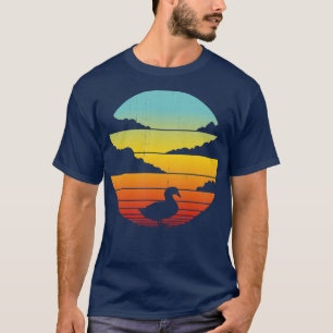 T-shirt Canard Retro Sunset Vintage 60s les années 70 pour